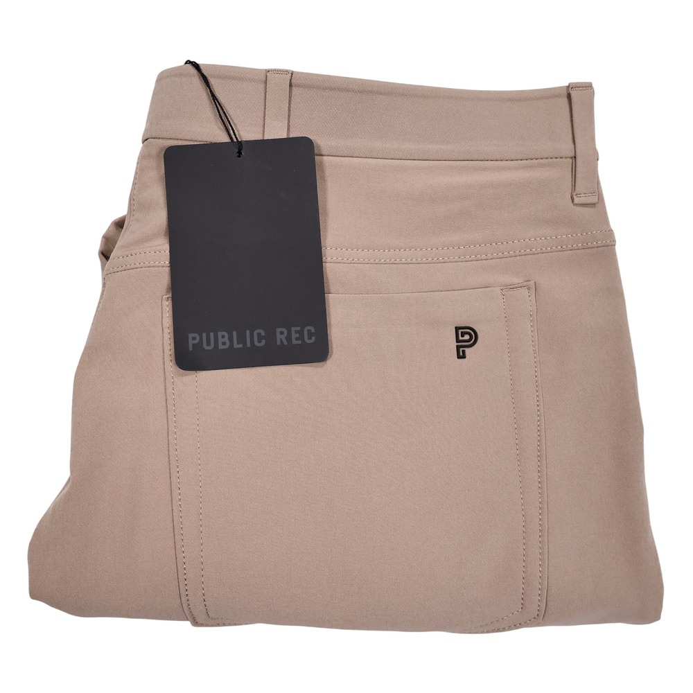 NWT PUBLIC REC Mens 38 x 30 Sand 5-Pocket Performance Stretch Workday Chino Pant